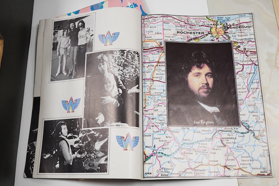 Paul and Linda McCartney autographs, scrapbooks, books, etc, Autographs collected by the vendor in the mid 1970's while Wings were rehearsing for a concert in Eastbourne, signed in ballpoint pen on a newspaper cutting re